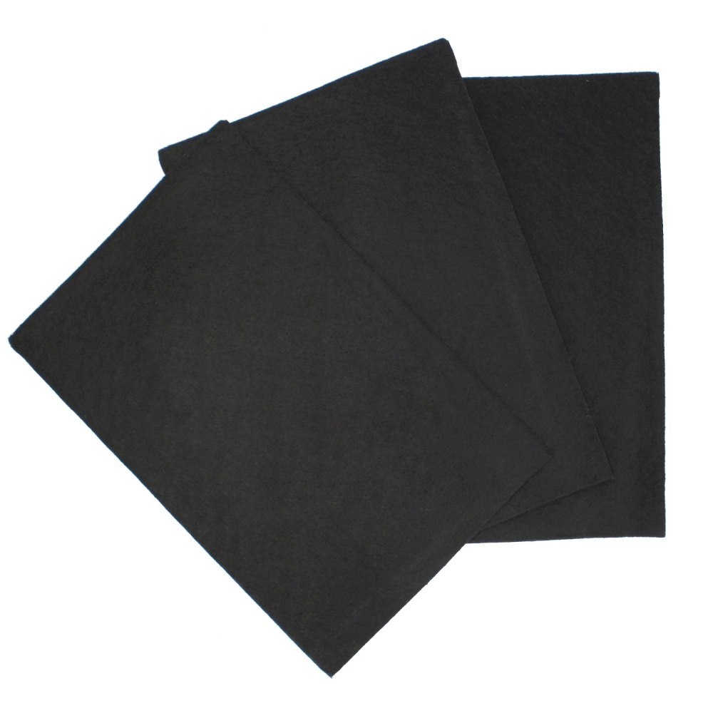 HOJA DE FIELTRO DECORATIVA 5 PCS. NEGRO ARTESANAL CON DIVERSIÓN 439312